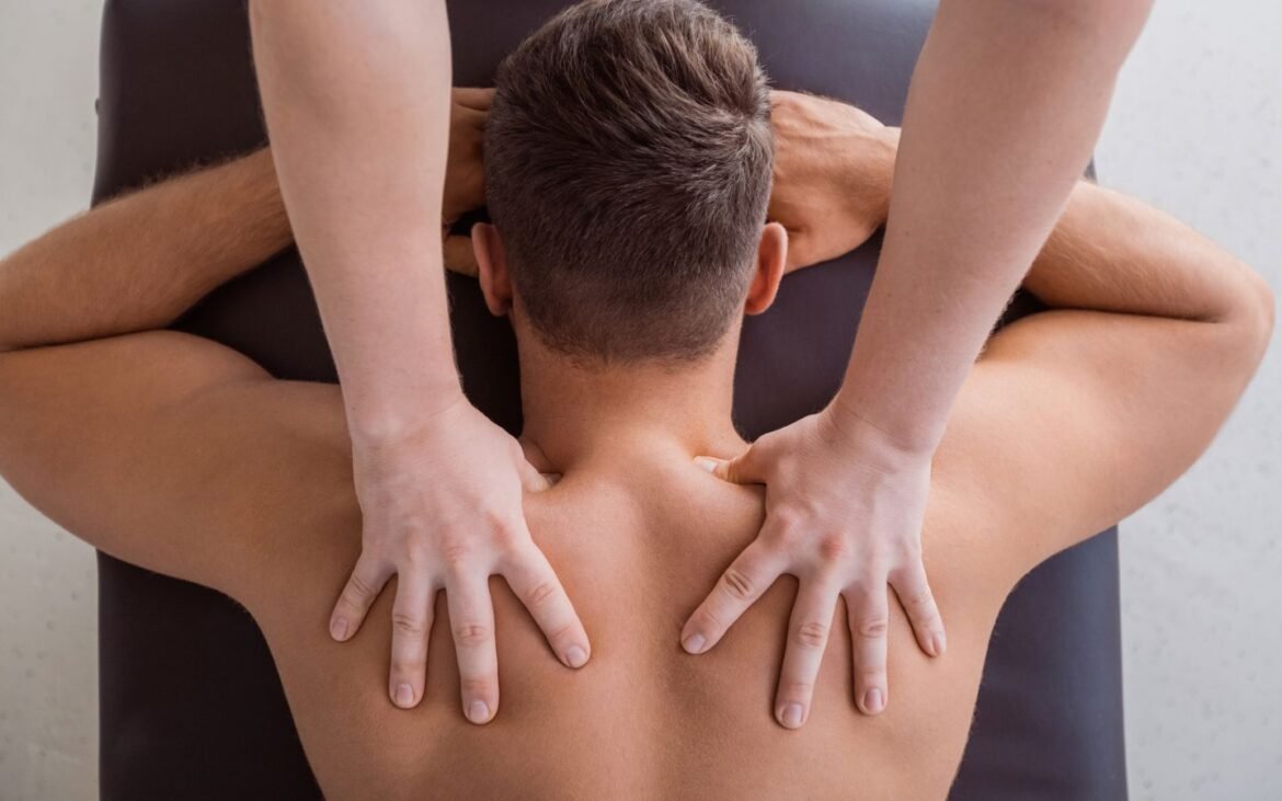 Professional massage for men focusing on muscle recovery and stress relief at Dubai spa