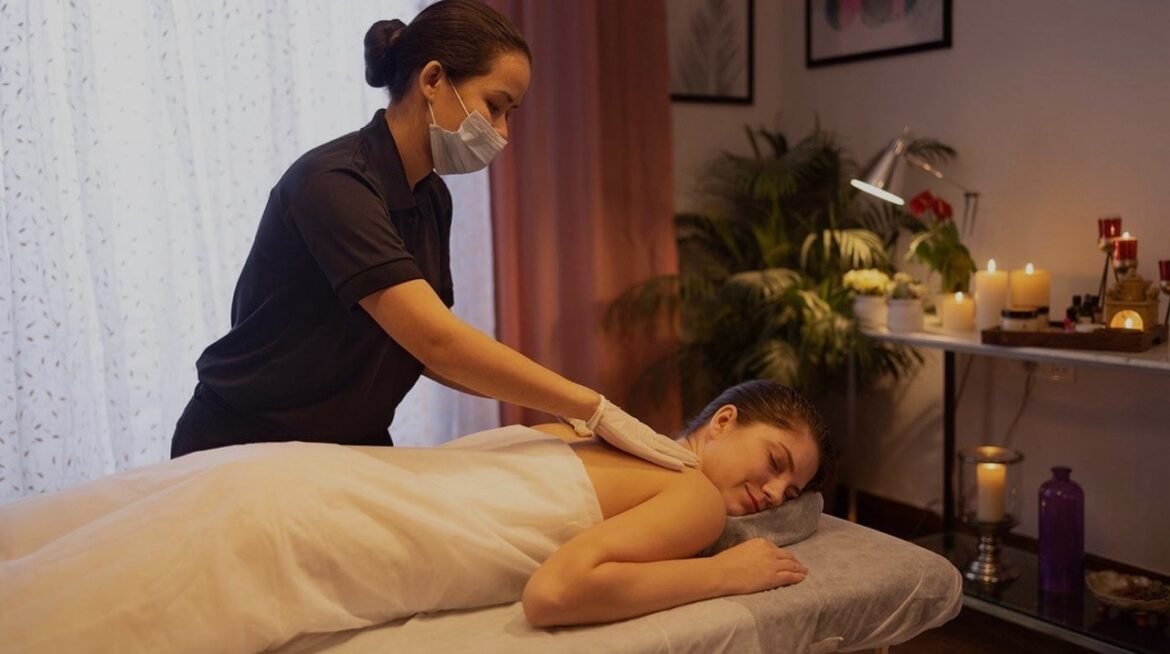 Professional massage services in Dubai provided by a certified therapist in a calm and hygienic home spa environment